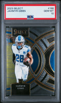 JAHMYR GIBBS Rookie #198 PSA 10 2023 Panini Select Premier Level