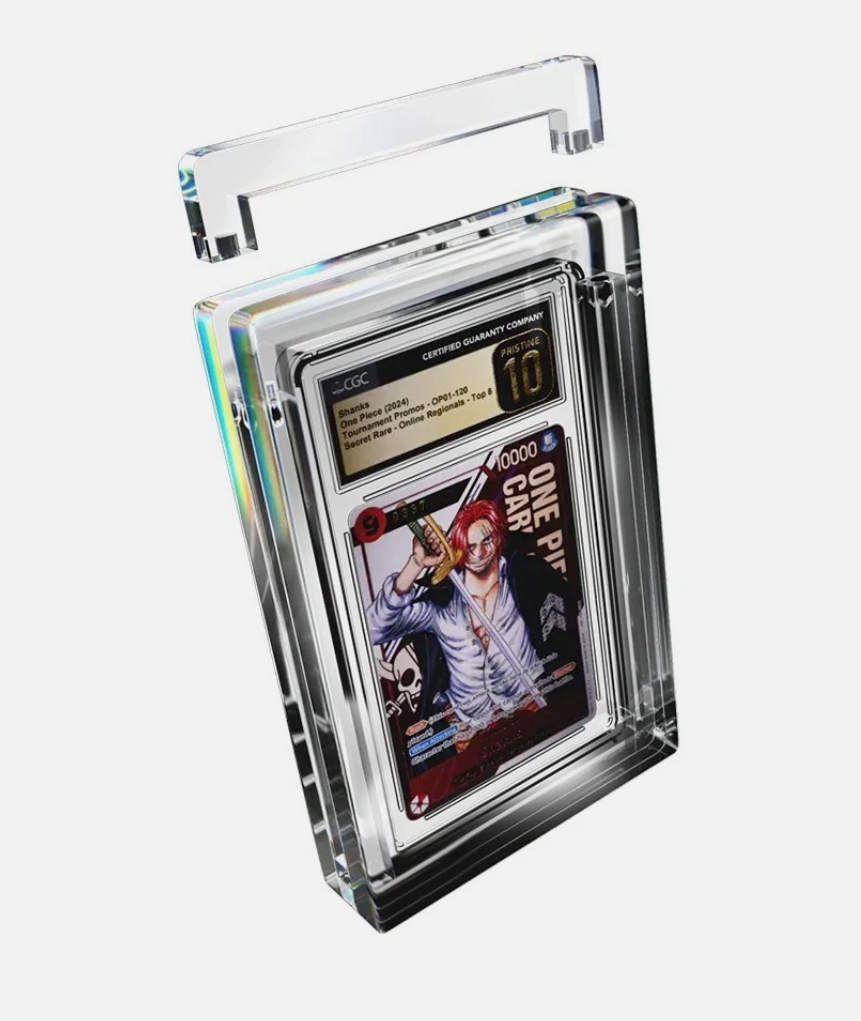 Universal Acrylic Magnetic Display Case for Graded Card with Bumper Installed - 10% off on 2+